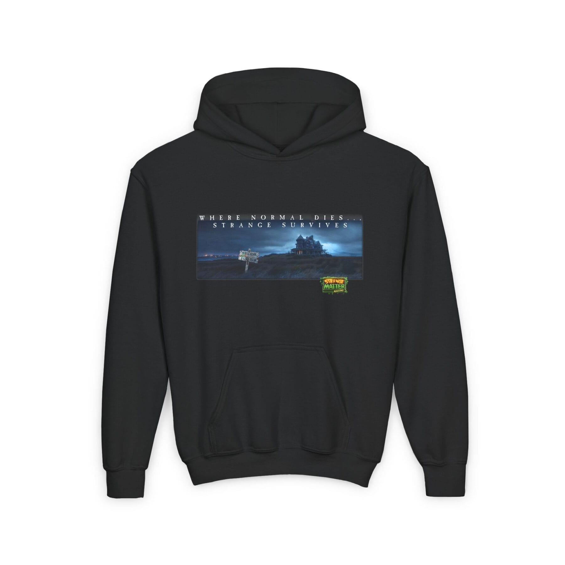Kids Midweight Hoodie - Strange Matter: Fairchild Manor - Perfect for YA horror and Action fans - Image 3