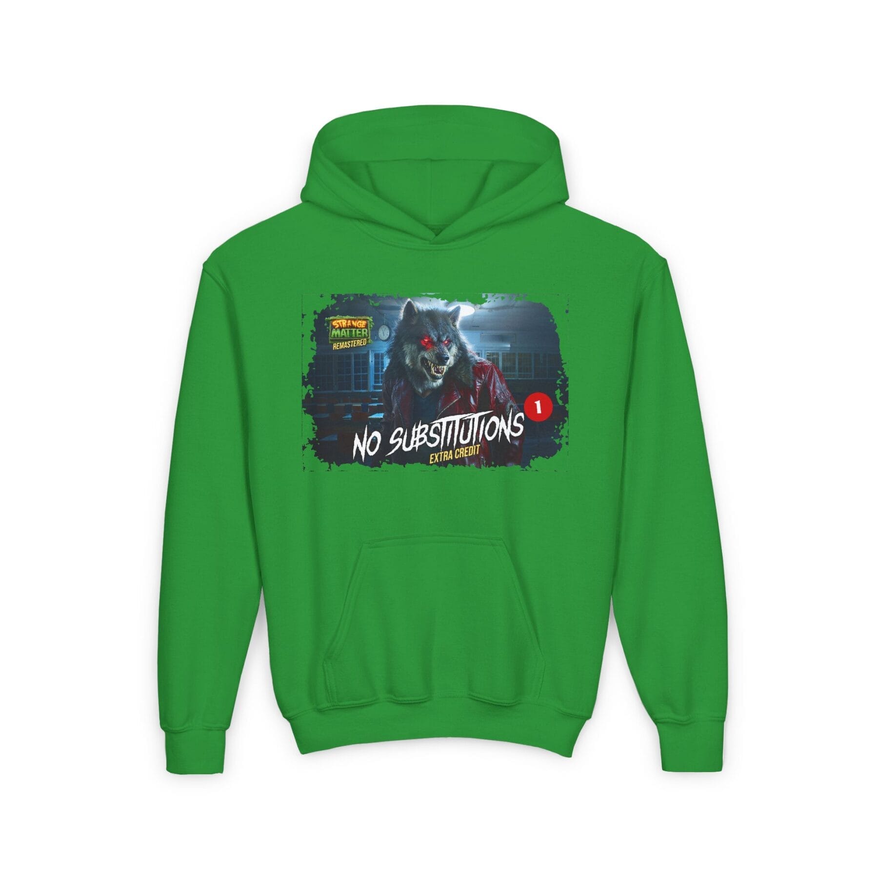 Kids Midweight Hoodie - Strange Matter: No Substitutions - Perfect for YA horror fans - Image 9