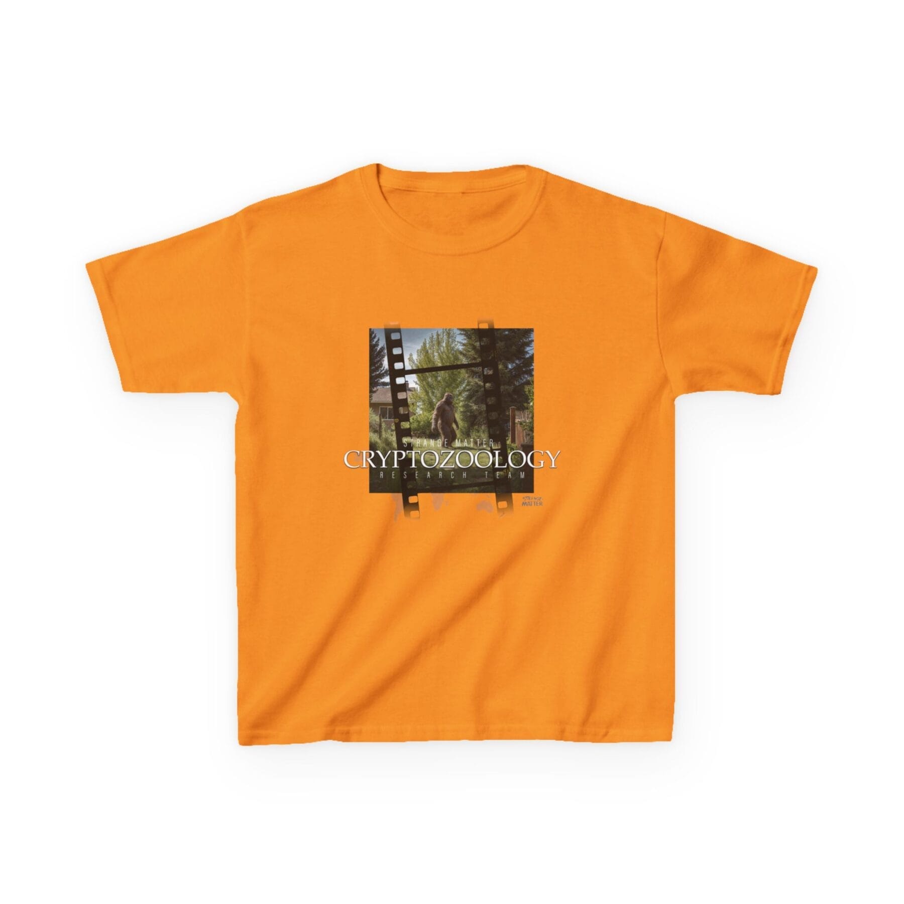 Kids Heavy Cotton Tee - Strange Matter - Cryptozoology Research Team- Bigfoot - Image 5