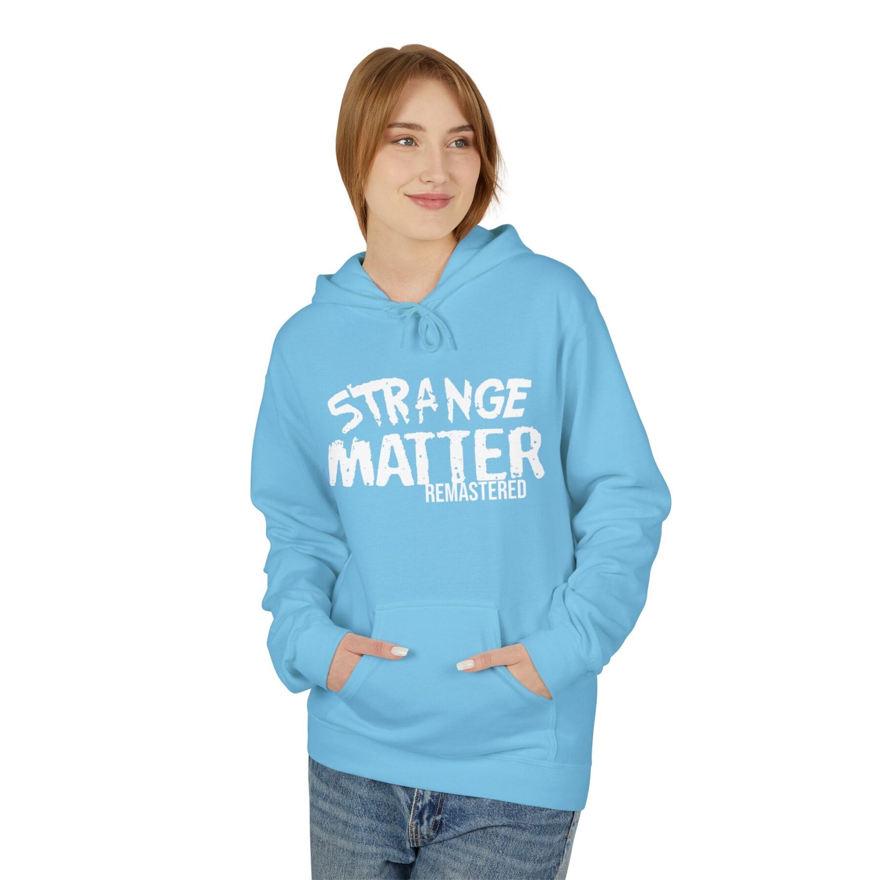 Adult Midweight Hoodie - Strange Matter: Remastered - black and white - Perfect for YA horror and Action fans - Image 25