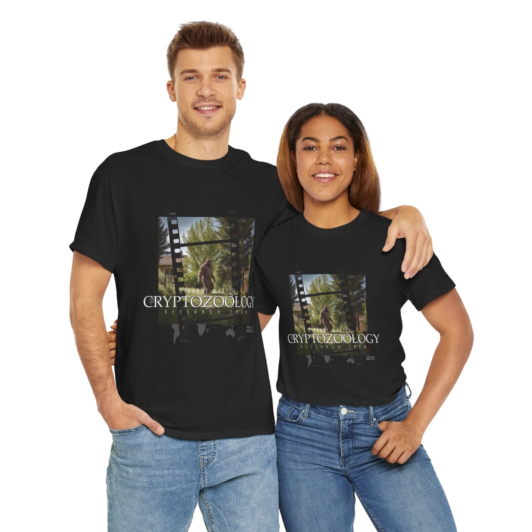 Adult Heavy Cotton Tee - Strange Matter - Cryptozoology Research Team- Bigfoot - Image 3