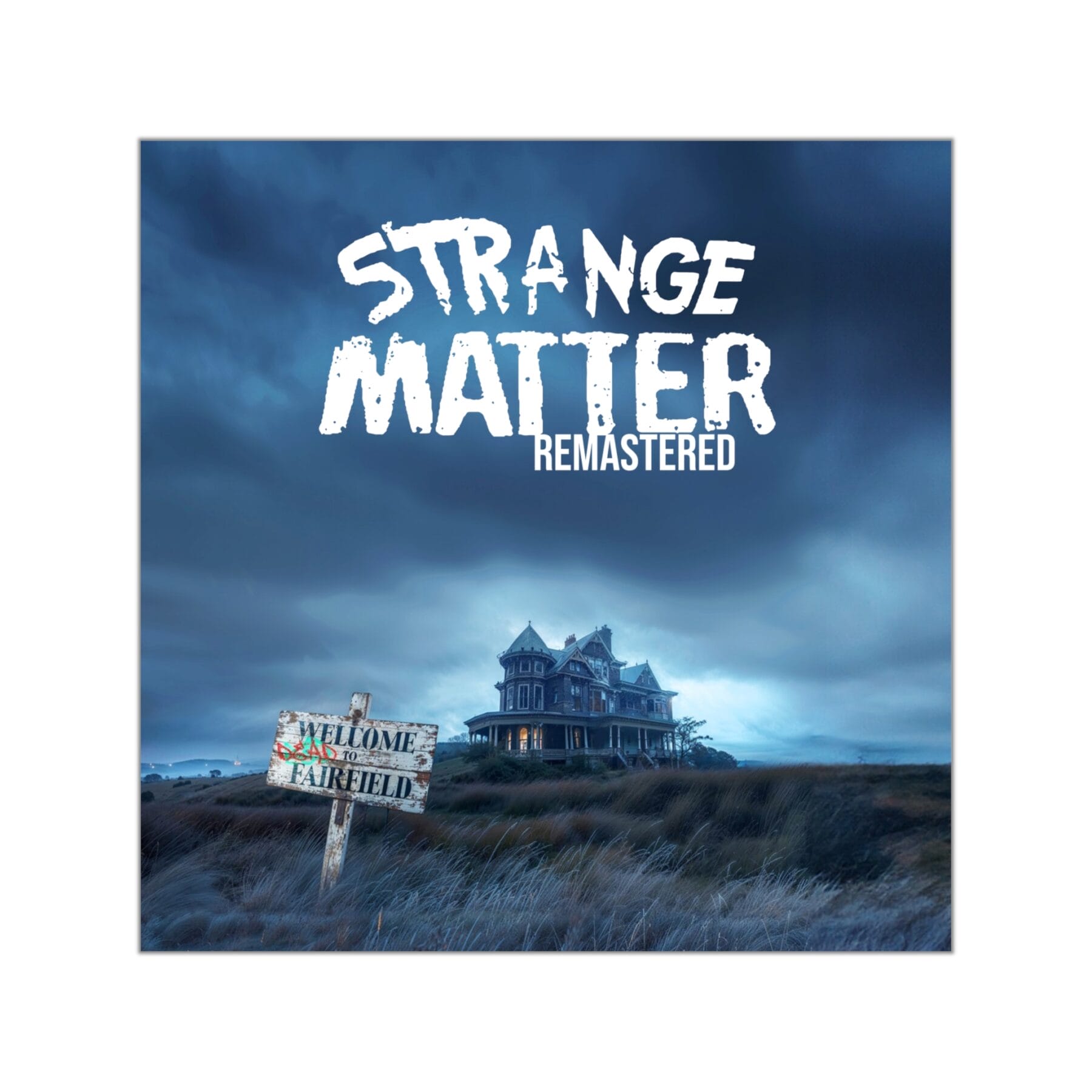 Square Vinyl Sticker - Strange Matter: Welcome to Fairfield - Simple Logo - Perfect for the Strange Matter and YA horror fan.