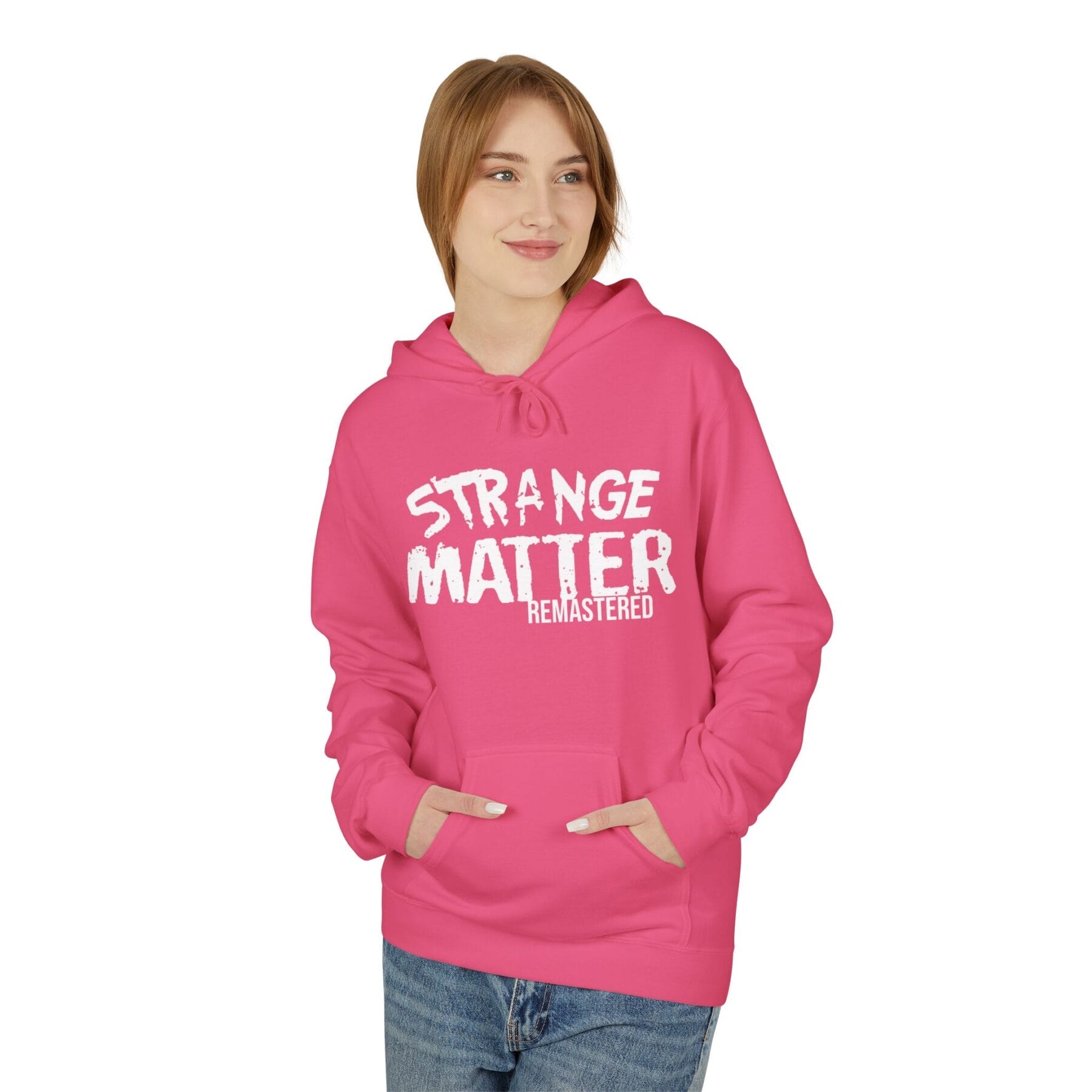 Adult Midweight Hoodie - Strange Matter: Remastered - black and white - Perfect for YA horror and Action fans - Image 37