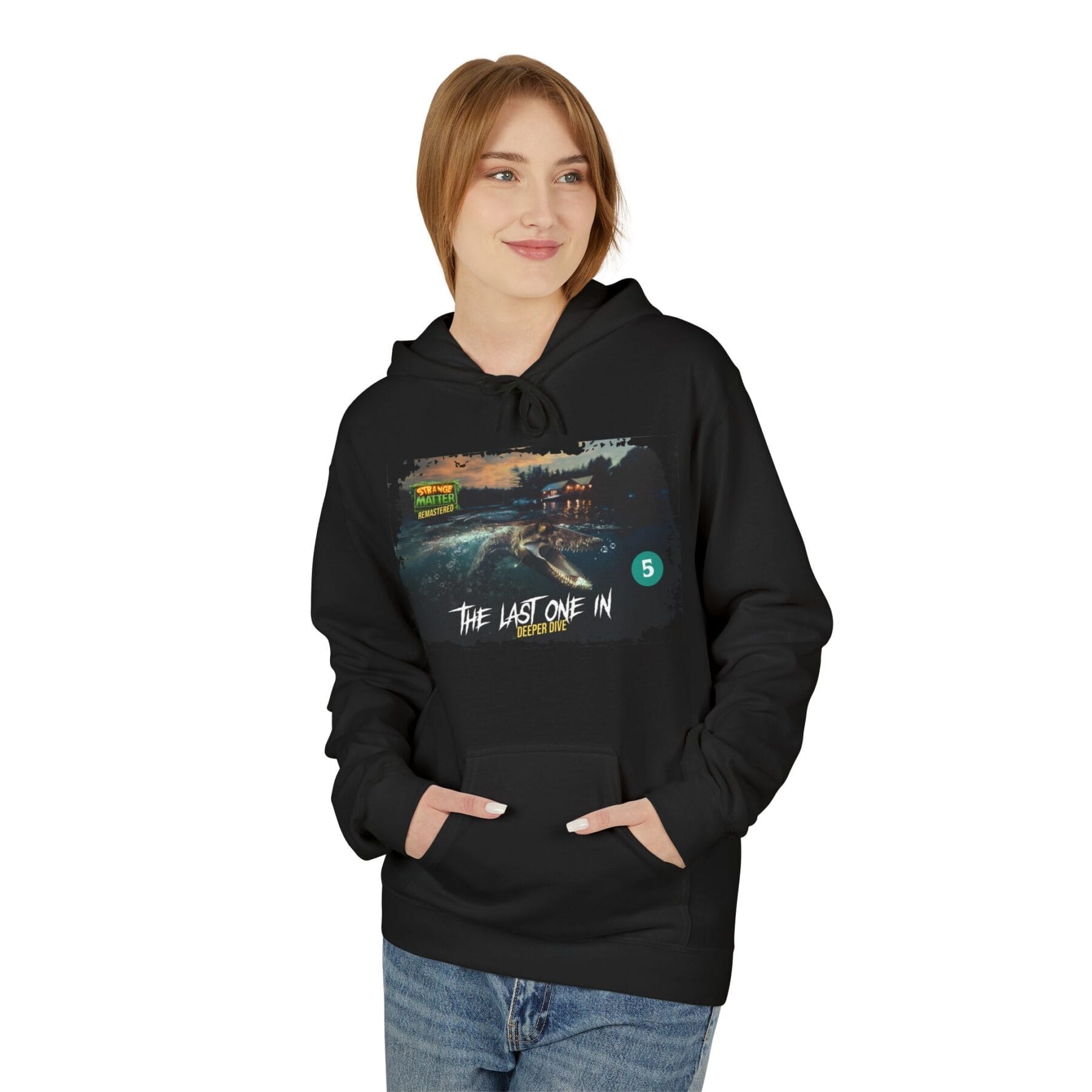 Adult Midweight Hoodie - Strange Matter: The Last One In - T-Shirt for YA horror and Action fans - Image 2