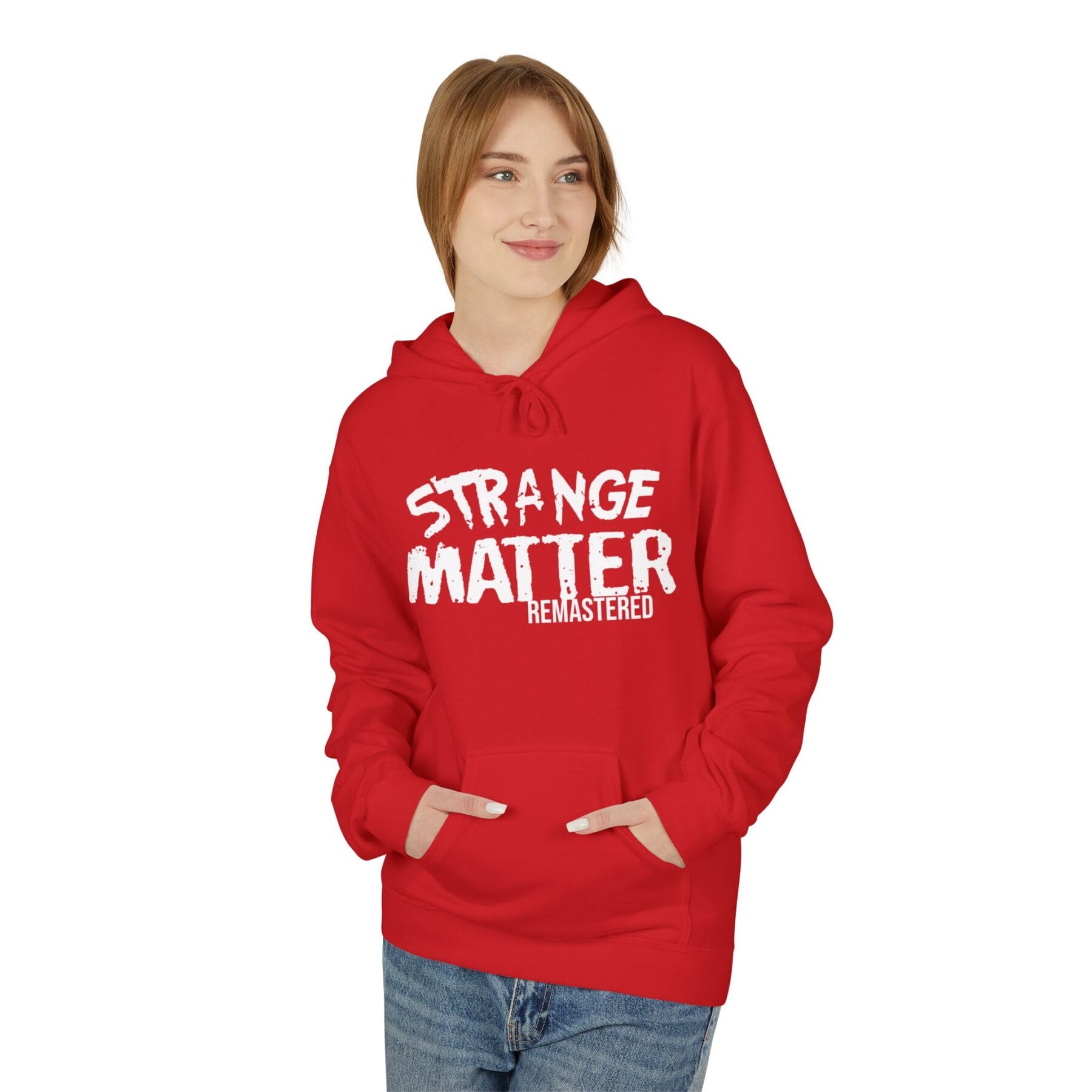 Adult Midweight Hoodie - Strange Matter: Remastered - black and white - Perfect for YA horror and Action fans - Image 41