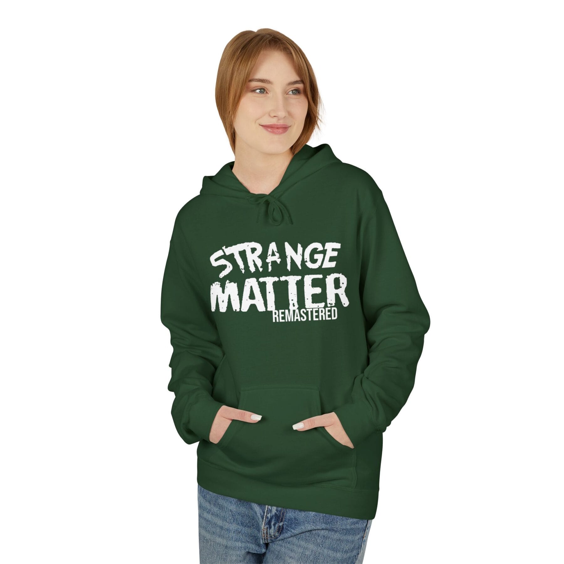 Adult Midweight Hoodie - Strange Matter: Remastered - black and white - Perfect for YA horror and Action fans - Image 17