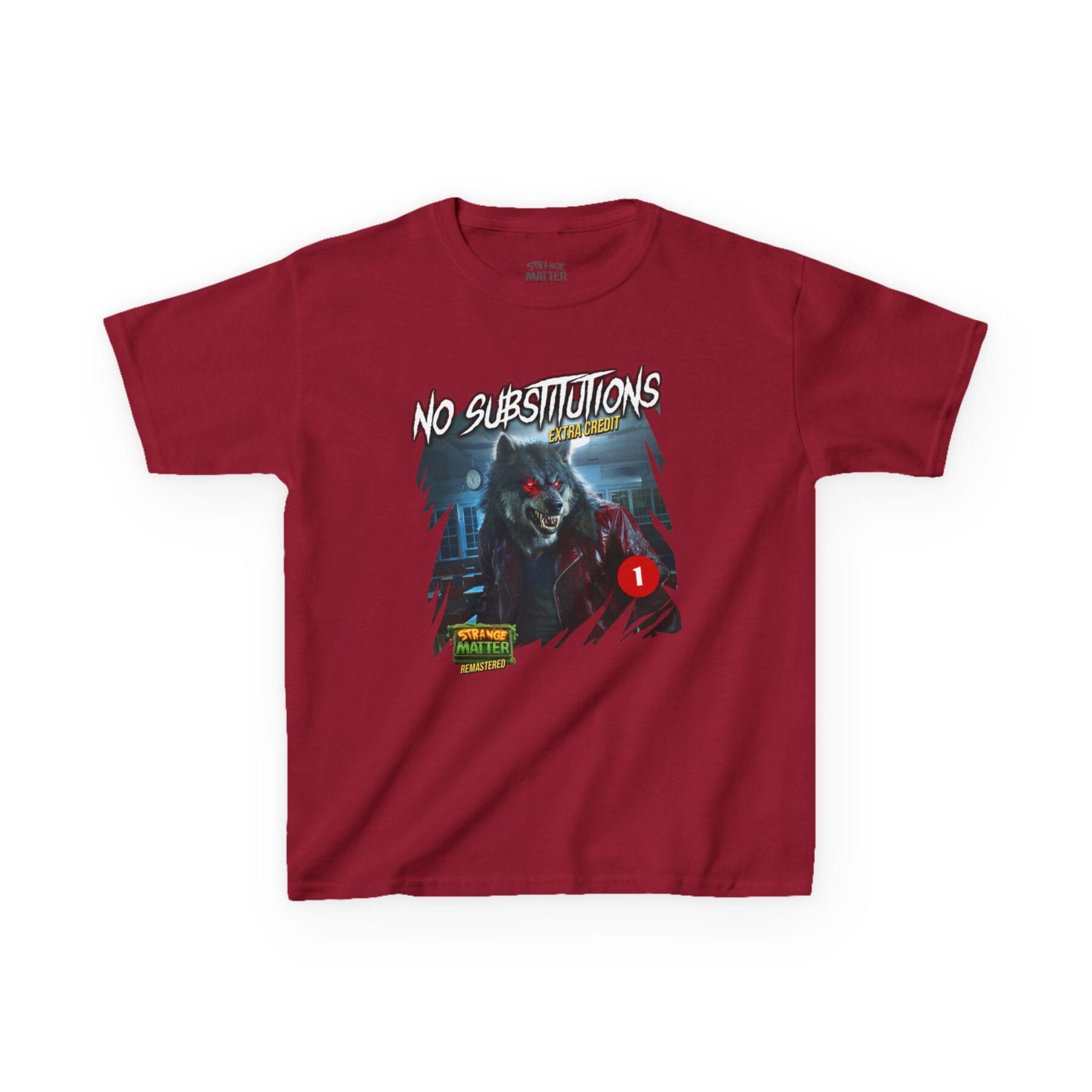Kids Heavy Cotton Tee - Strange Matter: No Substitutions - T-Shirt for YA horror and Werewolf fans - Image 6