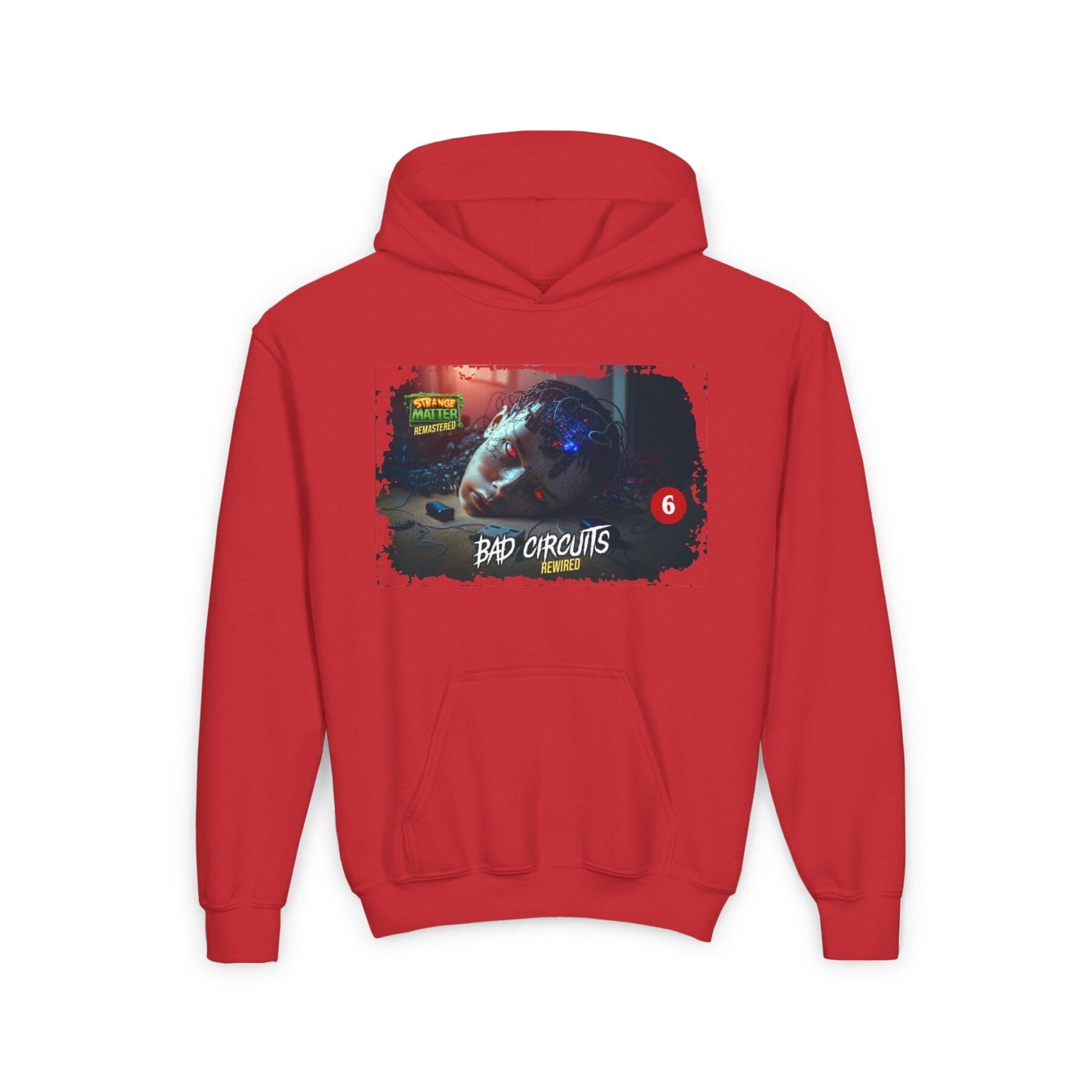Kids Midweight Hoodie - Strange Matter: Bad Circuits - Perfect for YA horror fans