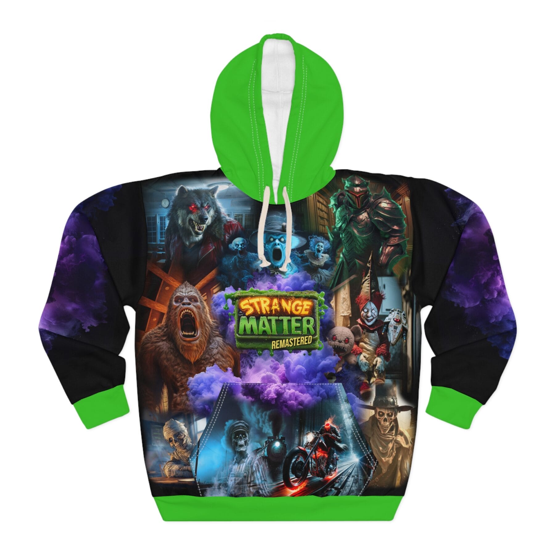 Adult Unisex Pullover Custom Hoodie - Strange Matter Remastered Collage - Perfect for the YA horror super fan!