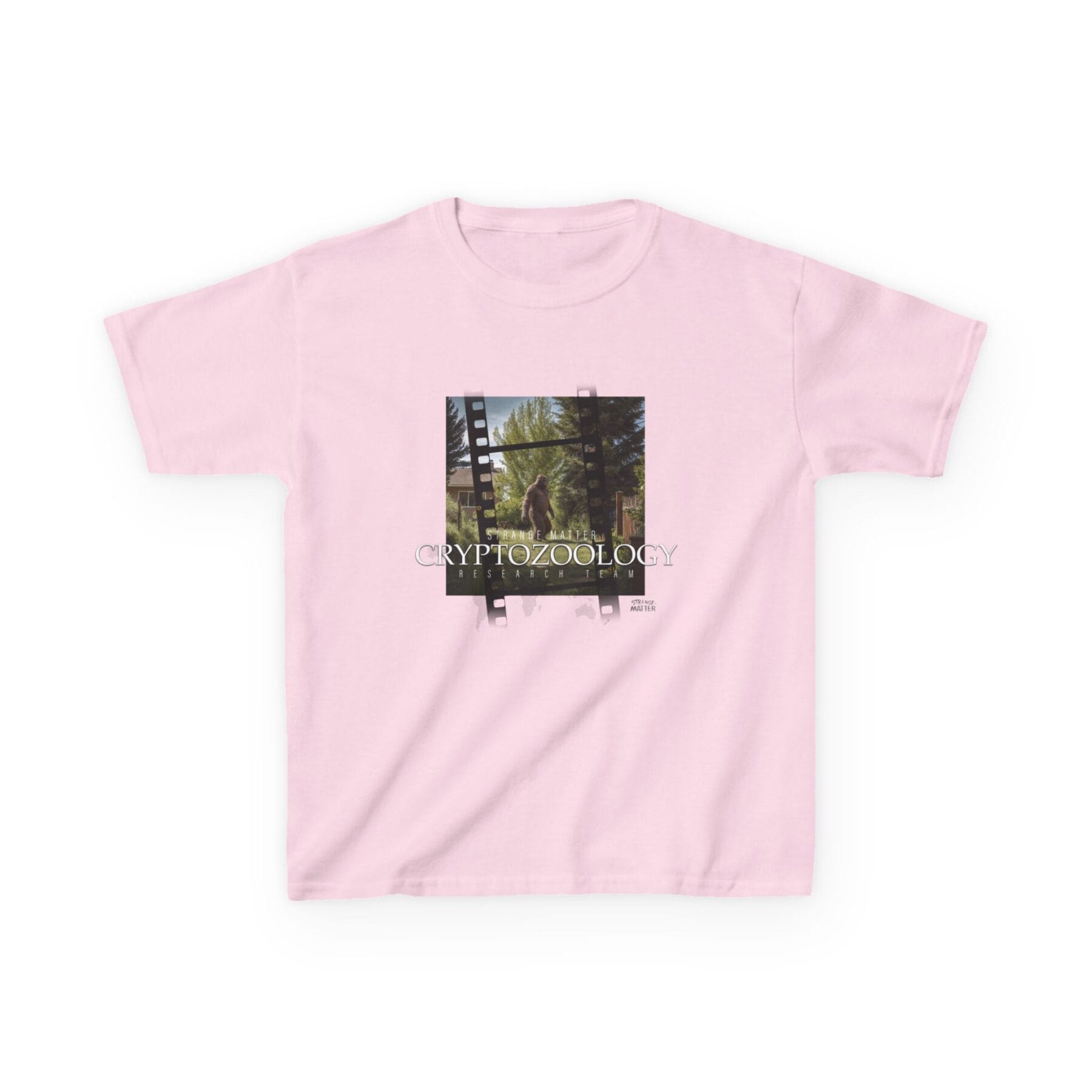 Kids Heavy Cotton Tee - Strange Matter - Cryptozoology Research Team- Bigfoot - Image 11