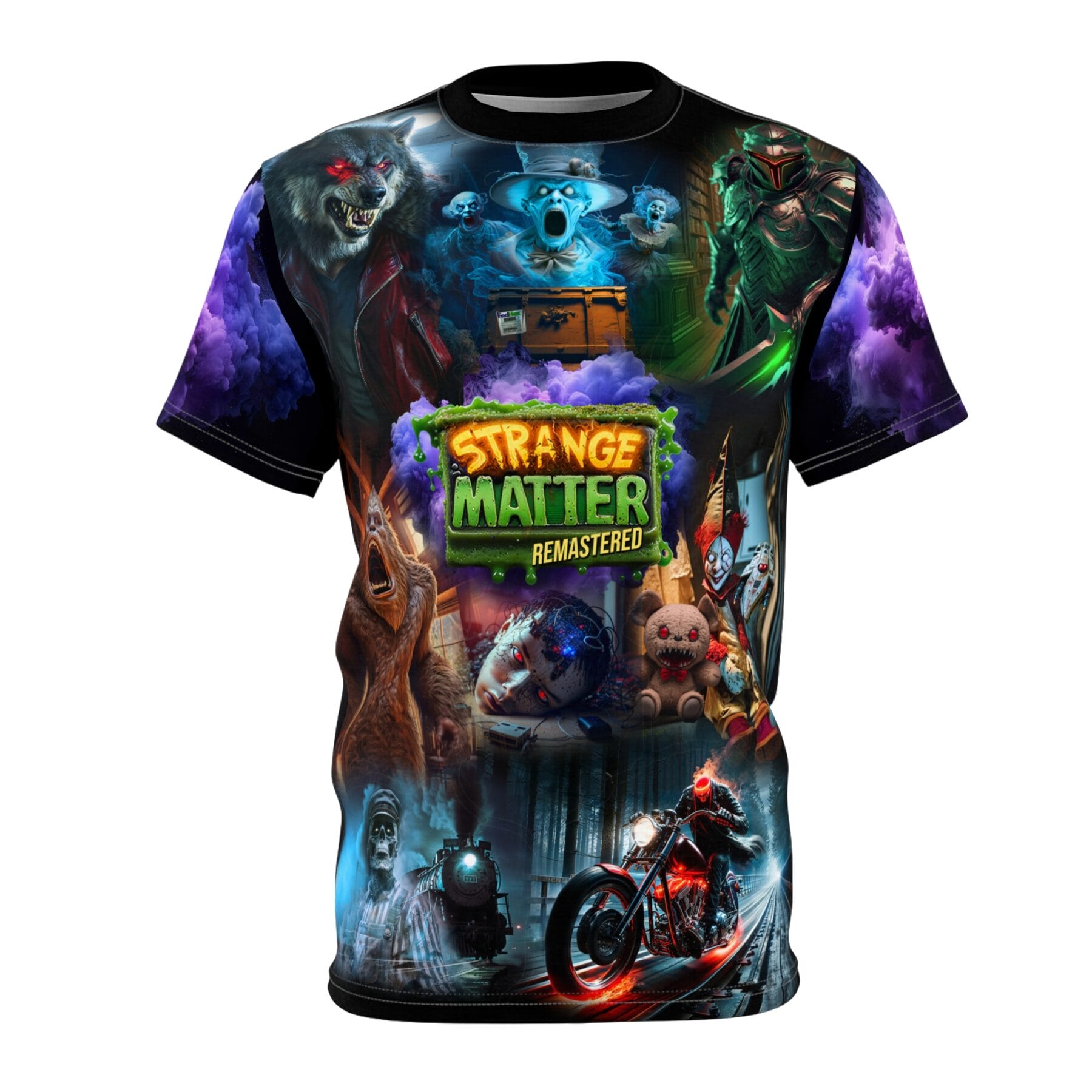 Adult Unisex Tee - Strange Matter Remastered Collage - Calling All Monsters - Image 2