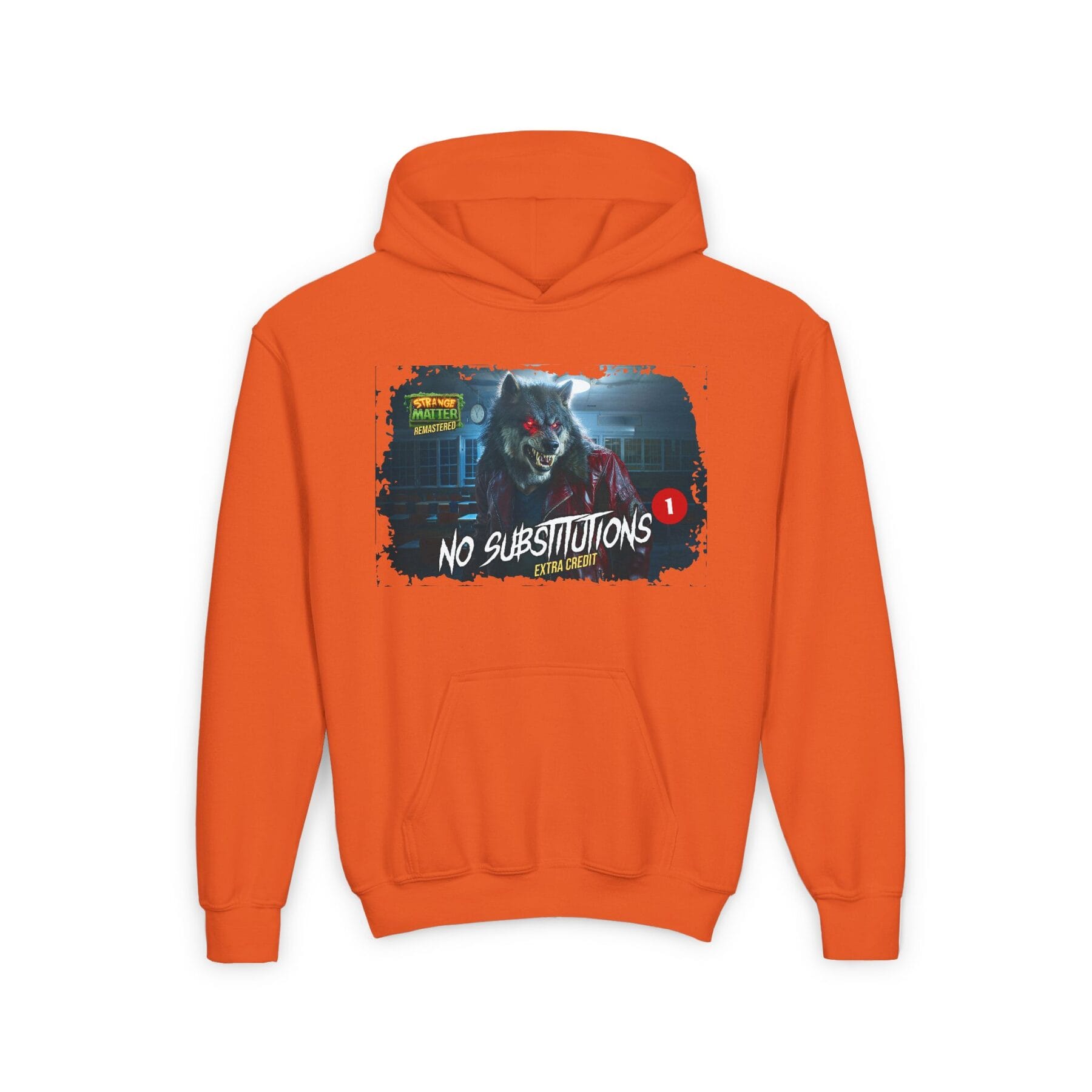 Kids Midweight Hoodie - Strange Matter: No Substitutions - Perfect for YA horror fans - Image 8