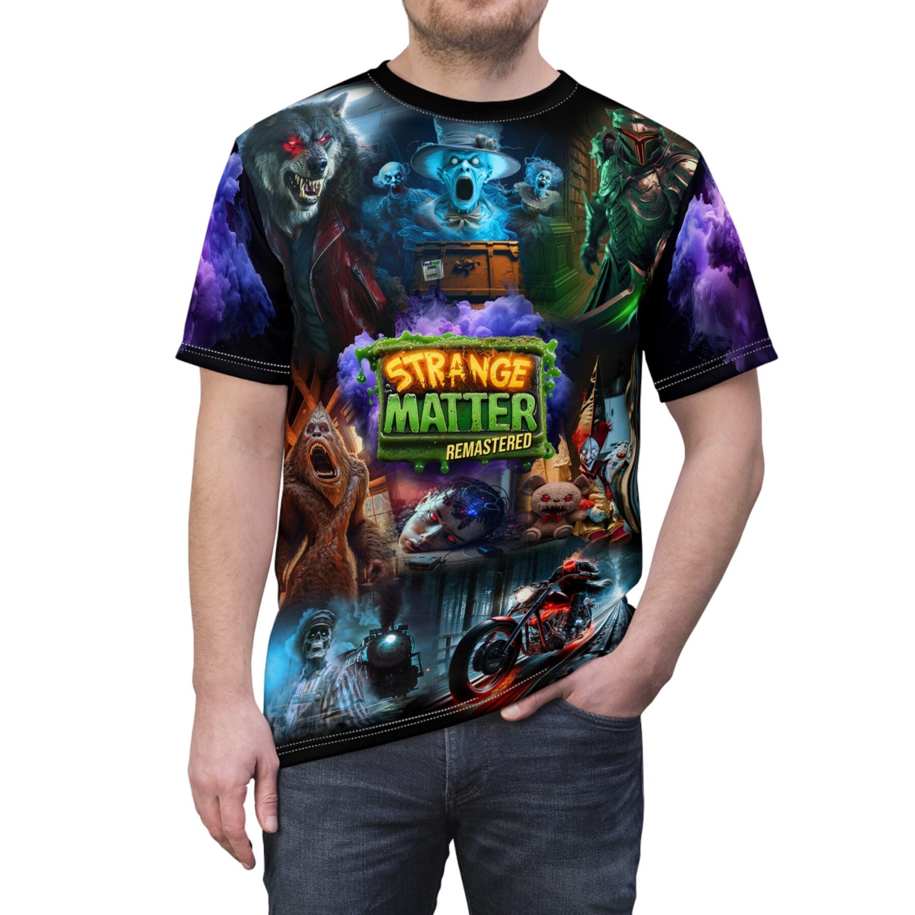 Adult Unisex Tee - Strange Matter Remastered Collage - Calling All Monsters