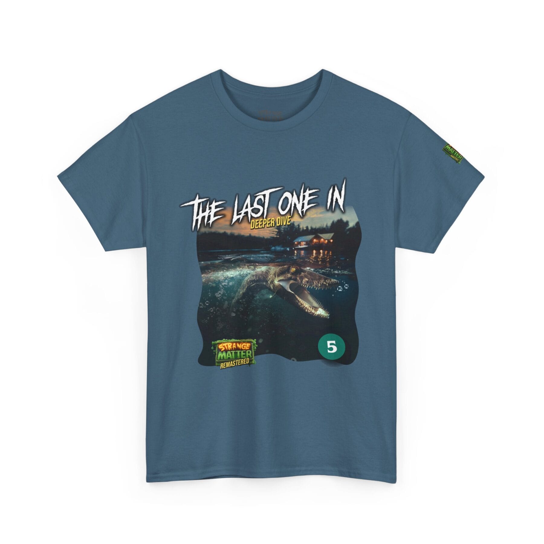 Adult Heavy Cotton Tee - Strange Matter: The Last One In - T-Shirt for YA horror and Action fans - Image 5