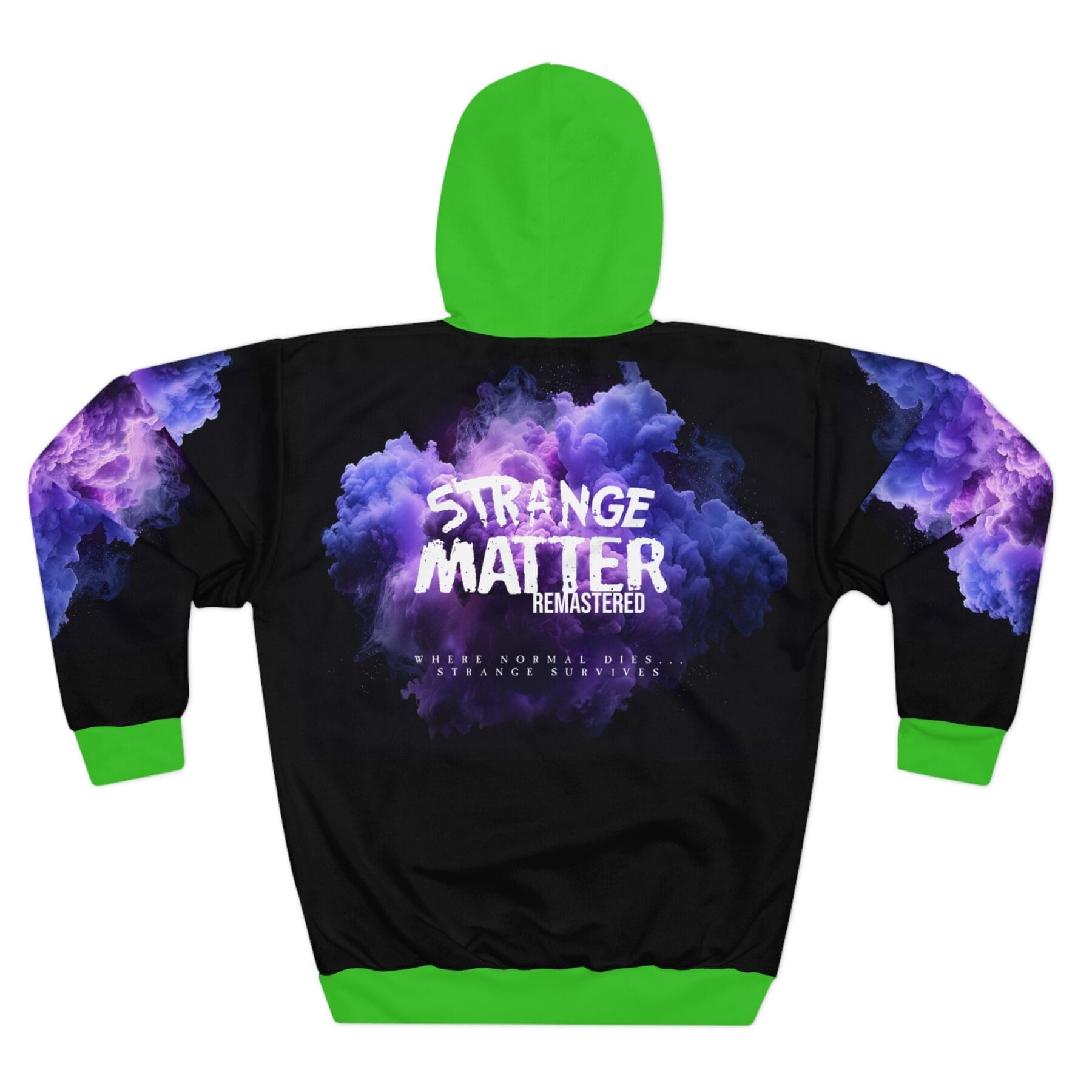 Adult Unisex Pullover Custom Hoodie - Strange Matter Remastered Collage - Perfect for the YA horror super fan! - Image 2