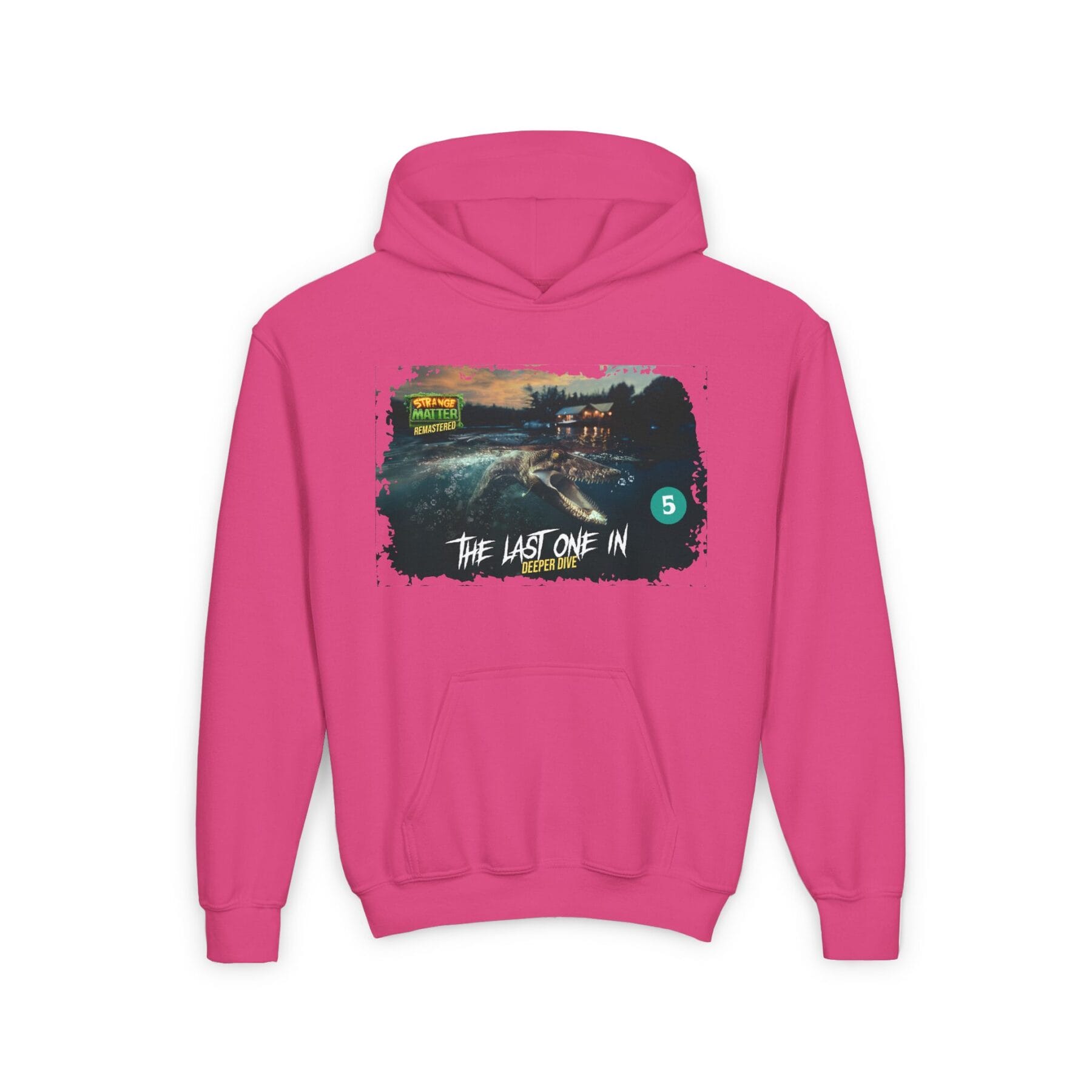 Kids Midweight Hoodie - Strange Matter: The Last One In - Perfect for YA horror fans - Image 13