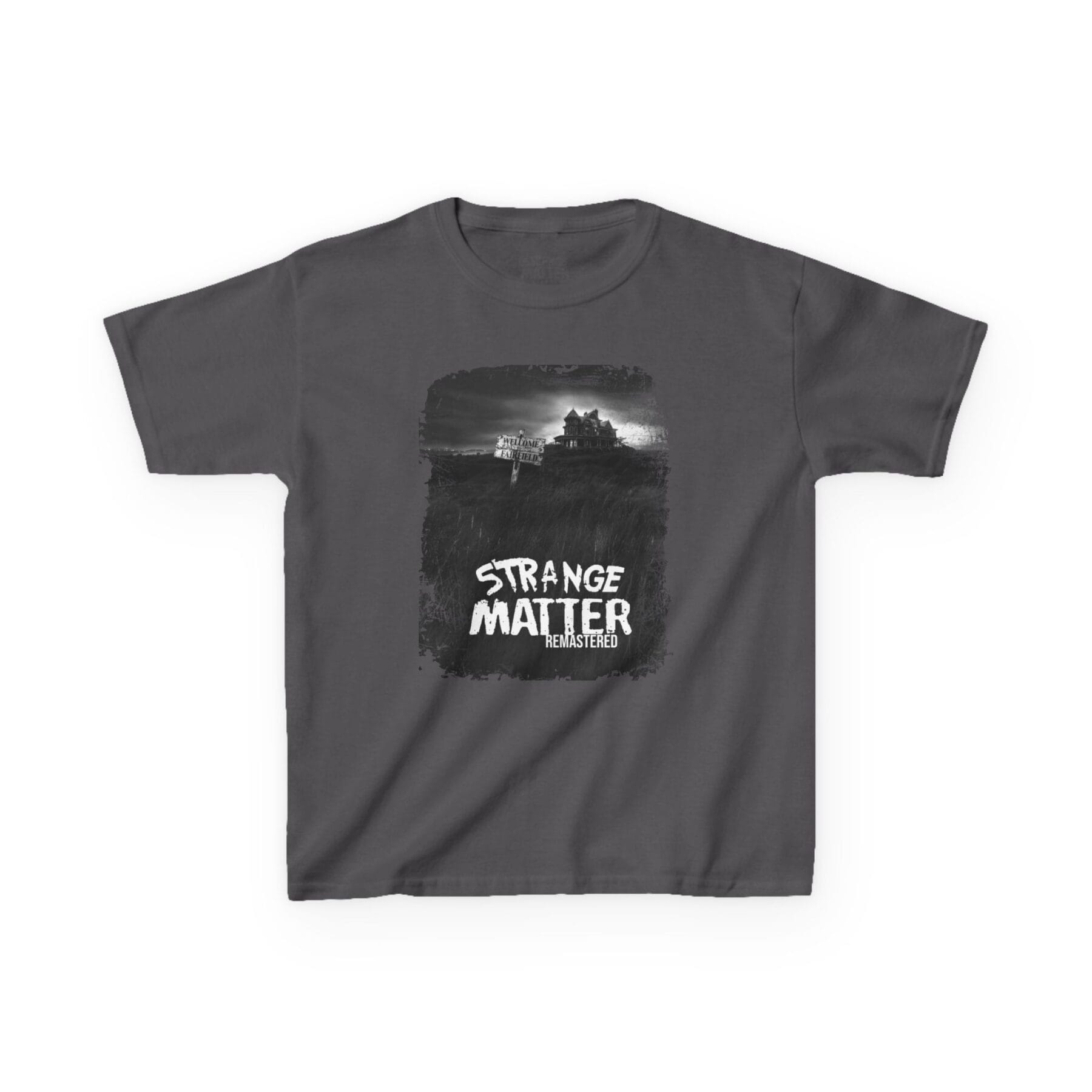 Kids Heavy Cotton Tee - Strange Matter: Fairchild Manor - T-Shirt for YA horror and Action fans