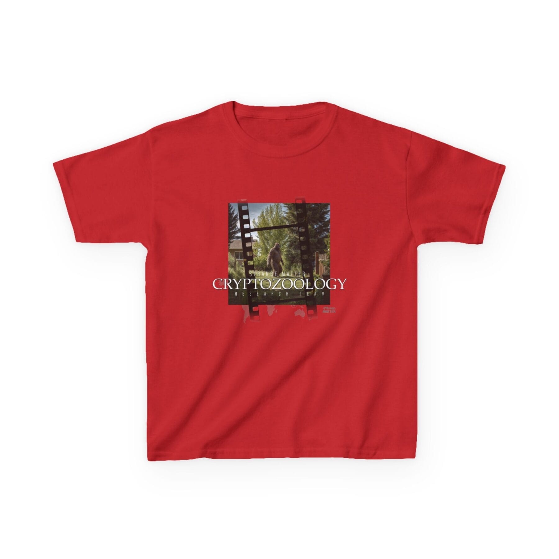 Kids Heavy Cotton Tee - Strange Matter - Cryptozoology Research Team- Bigfoot - Image 13