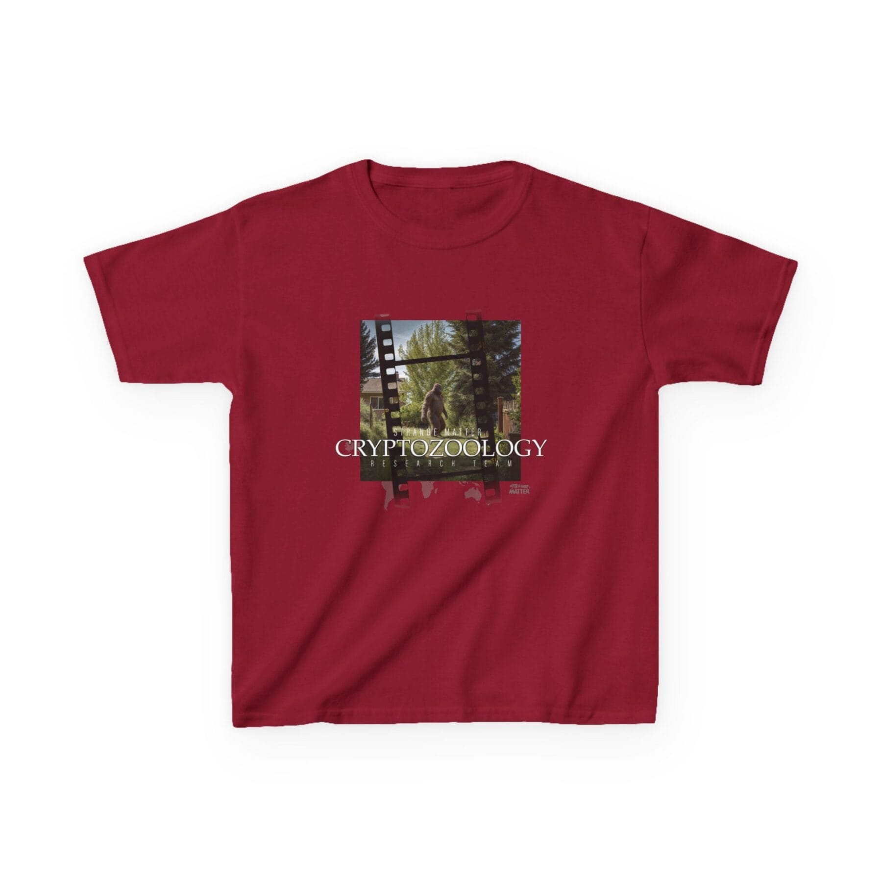 Kids Heavy Cotton Tee - Strange Matter - Cryptozoology Research Team- Bigfoot - Image 14