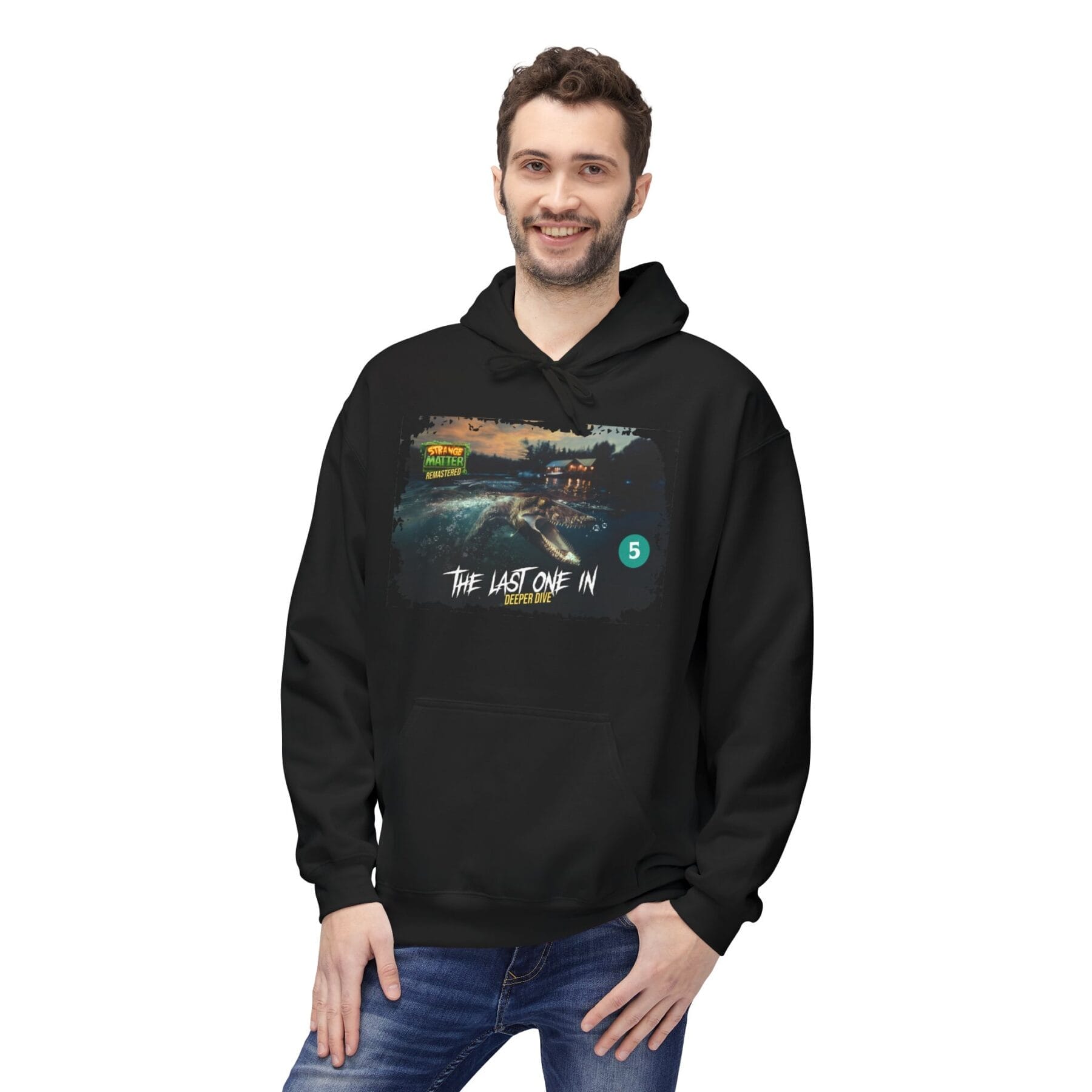 Adult Midweight Hoodie - Strange Matter: The Last One In - T-Shirt for YA horror and Action fans - Image 3
