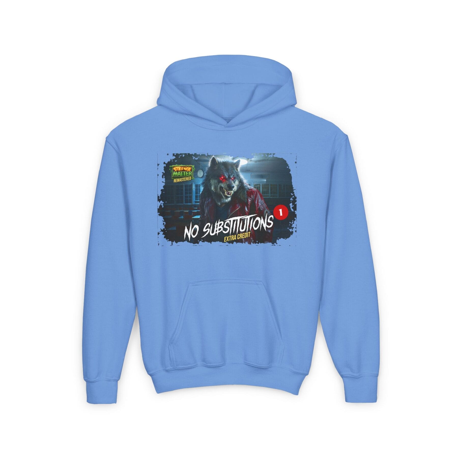 Kids Midweight Hoodie - Strange Matter: No Substitutions - Perfect for YA horror fans - Image 10