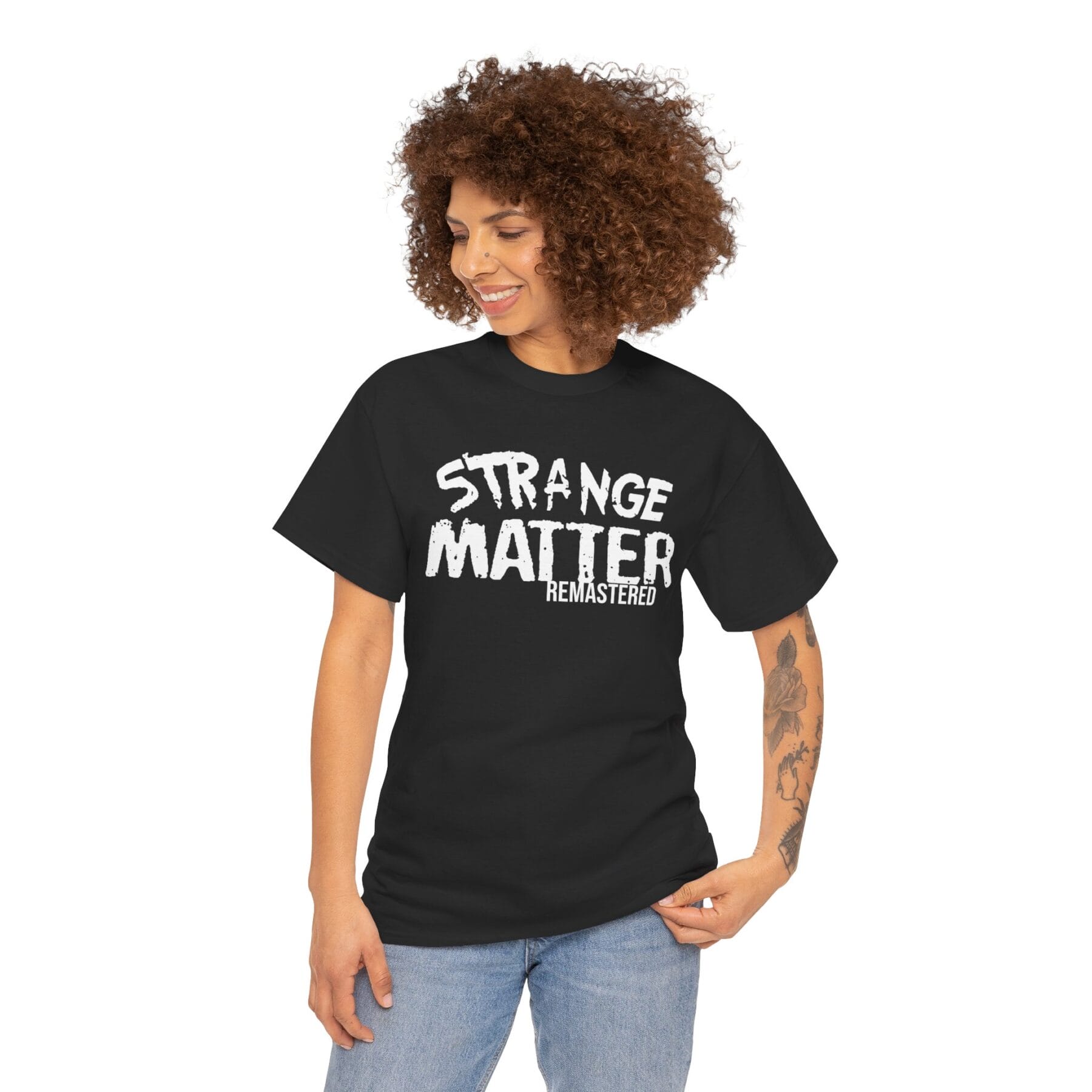 Adult Heavy Cotton Tee - Strange Matter: Remastered - Perfect for YA horror and Action fans - Image 3