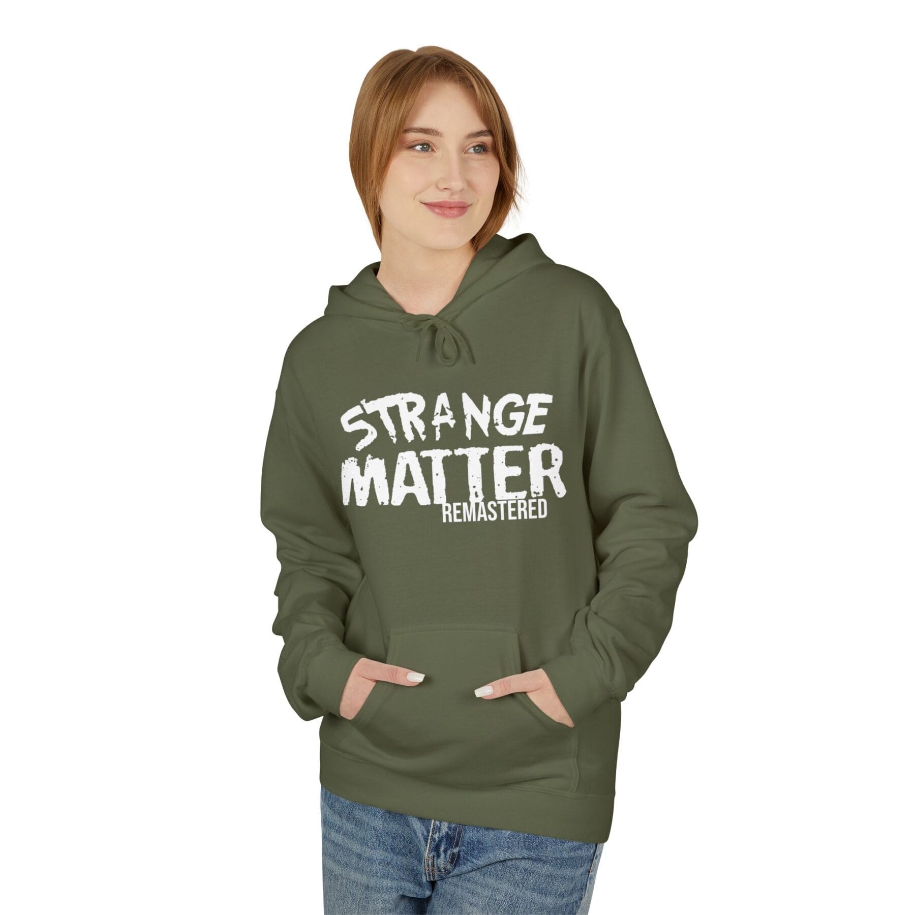 Adult Midweight Hoodie - Strange Matter: Remastered - black and white - Perfect for YA horror and Action fans - Image 13
