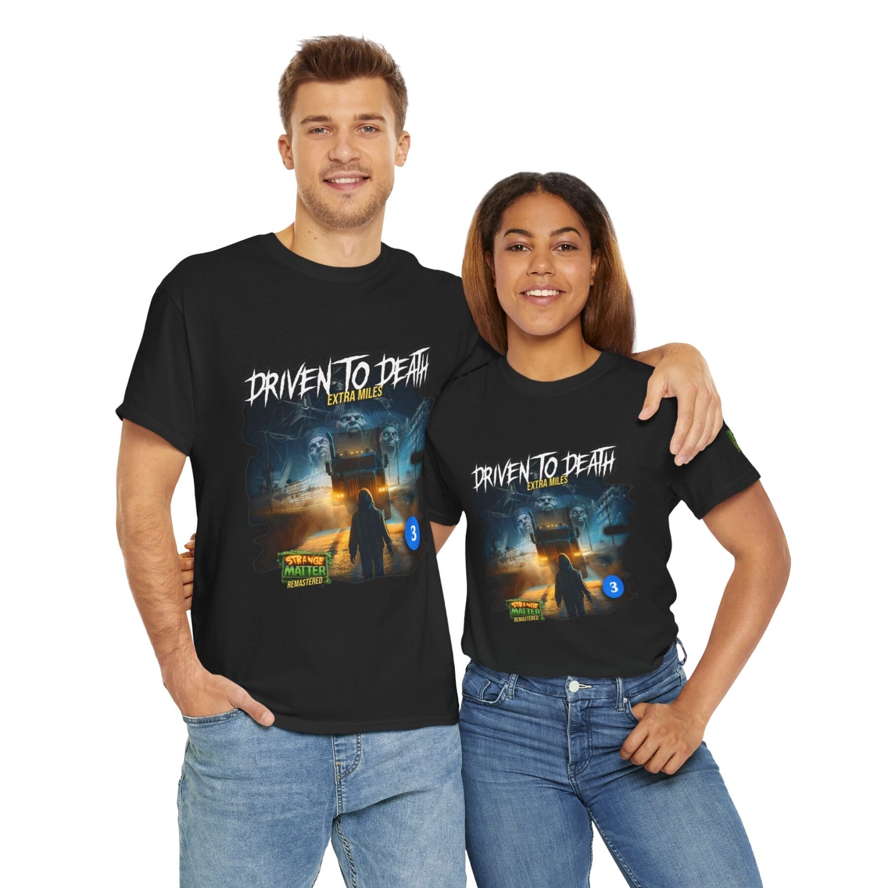 Adult Heavy Cotton Tee - Strange Matter: Driven to Death - T-Shirt for YA horror and Action fans - Image 2