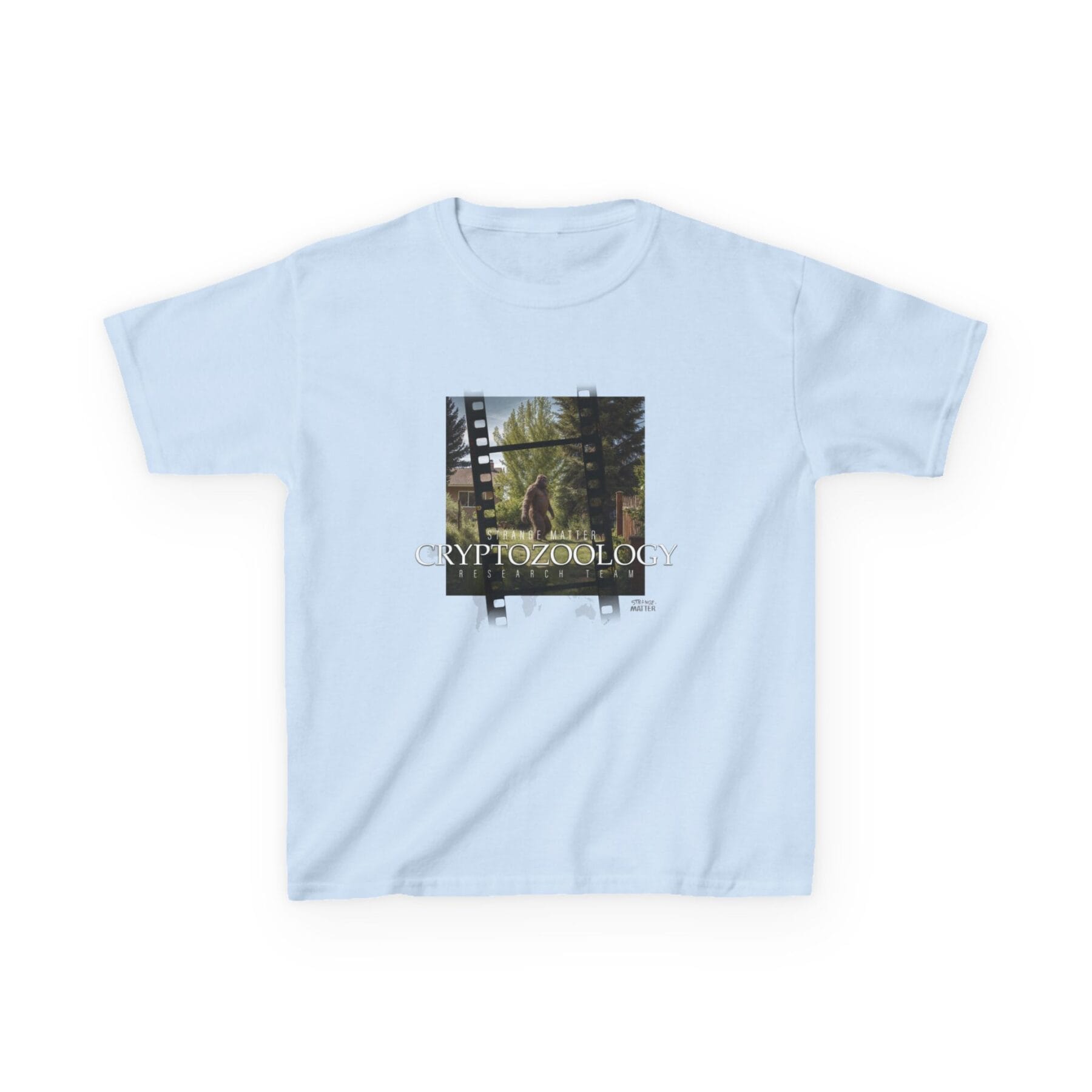 Kids Heavy Cotton Tee - Strange Matter - Cryptozoology Research Team- Bigfoot - Image 9