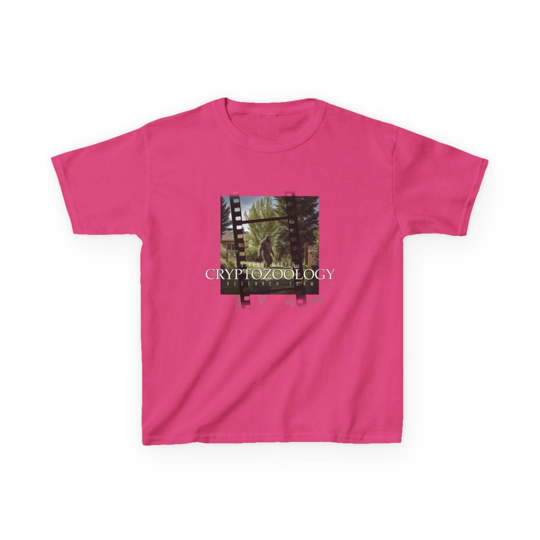 Kids Heavy Cotton Tee - Strange Matter - Cryptozoology Research Team- Bigfoot - Image 12