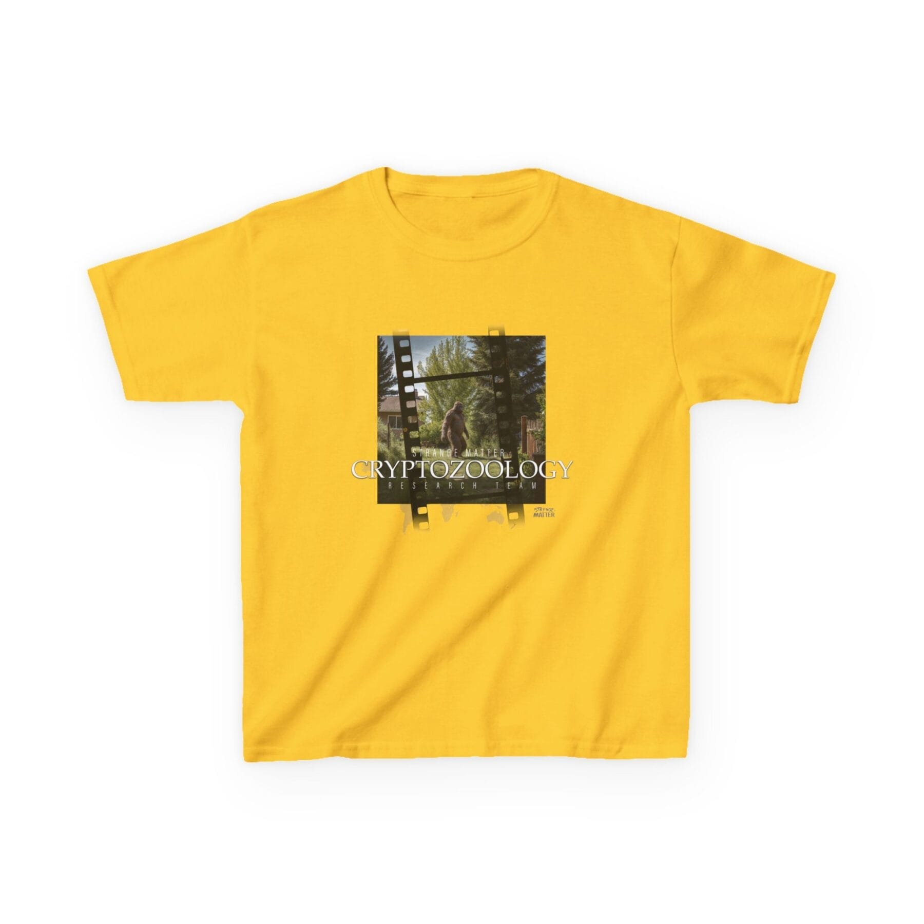 Kids Heavy Cotton Tee - Strange Matter - Cryptozoology Research Team- Bigfoot - Image 7