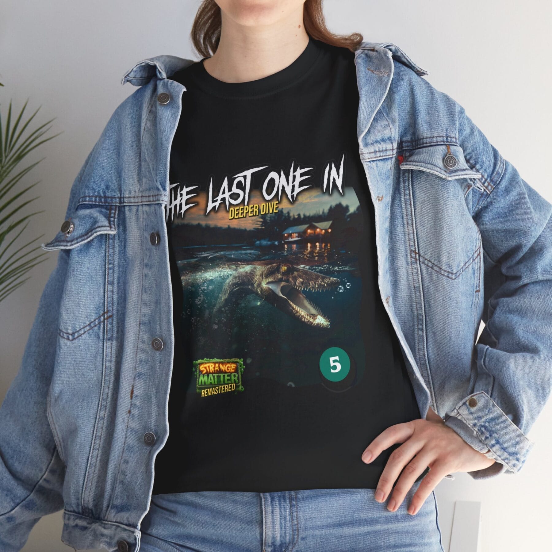 Adult Heavy Cotton Tee - Strange Matter: The Last One In - T-Shirt for YA horror and Action fans - Image 4