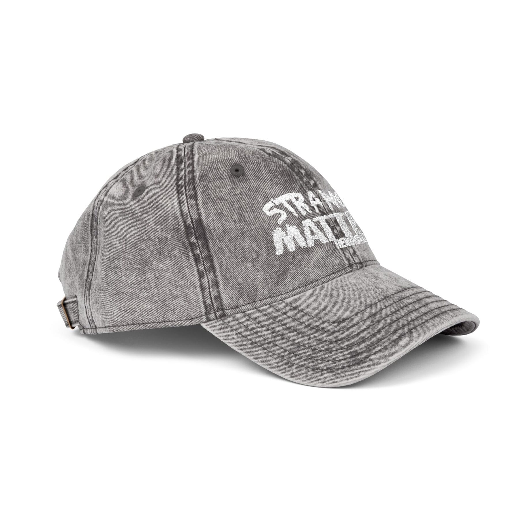 Vintage Cap with Embroidered 'Strange Matter' Design, Trendy Hat for Casual Outings, Perfect for Festivals, Gift for Friends, Summer [...] - Image 6