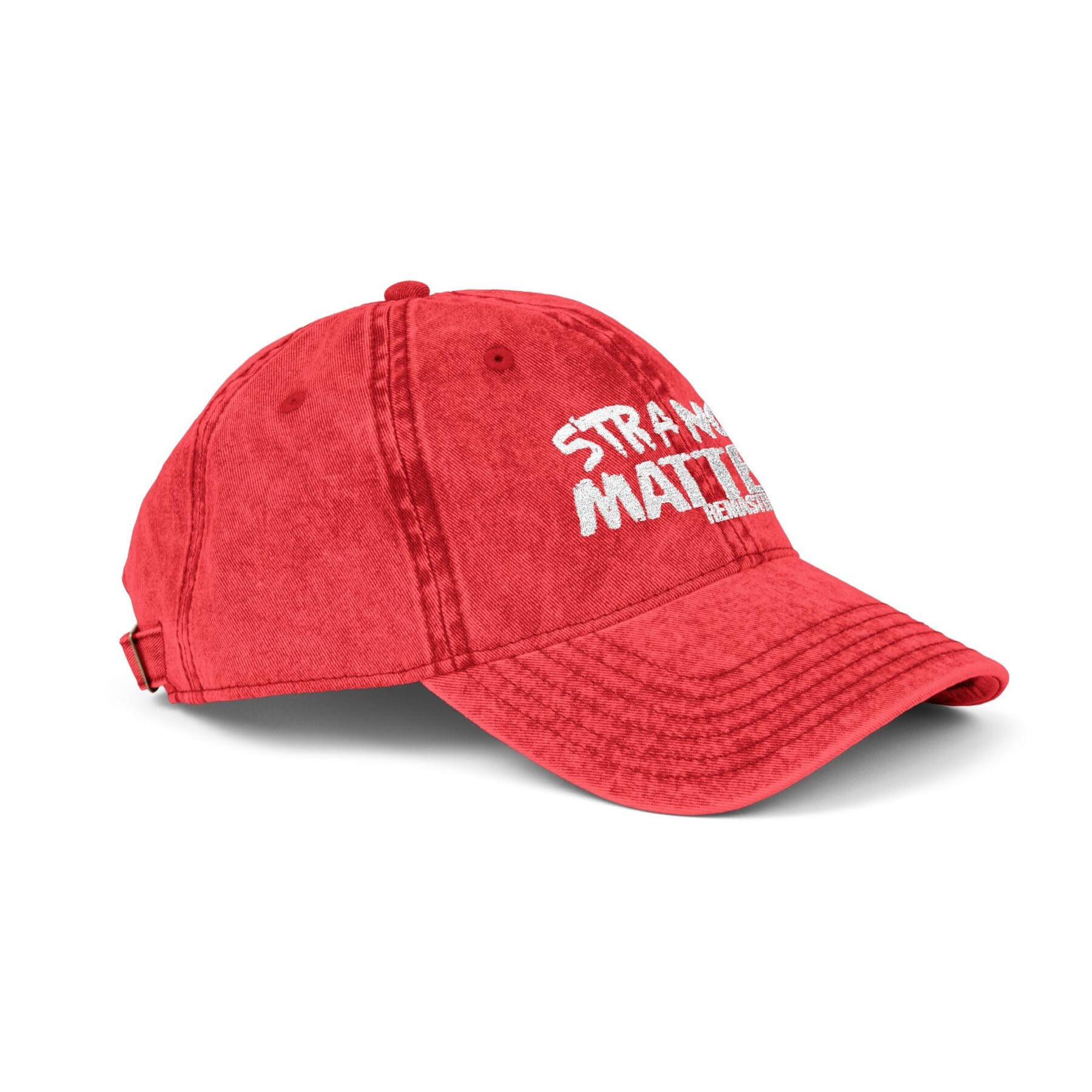 Vintage Cap with Embroidered 'Strange Matter' Design, Trendy Hat for Casual Outings, Perfect for Festivals, Gift for Friends, Summer [...] - Image 2
