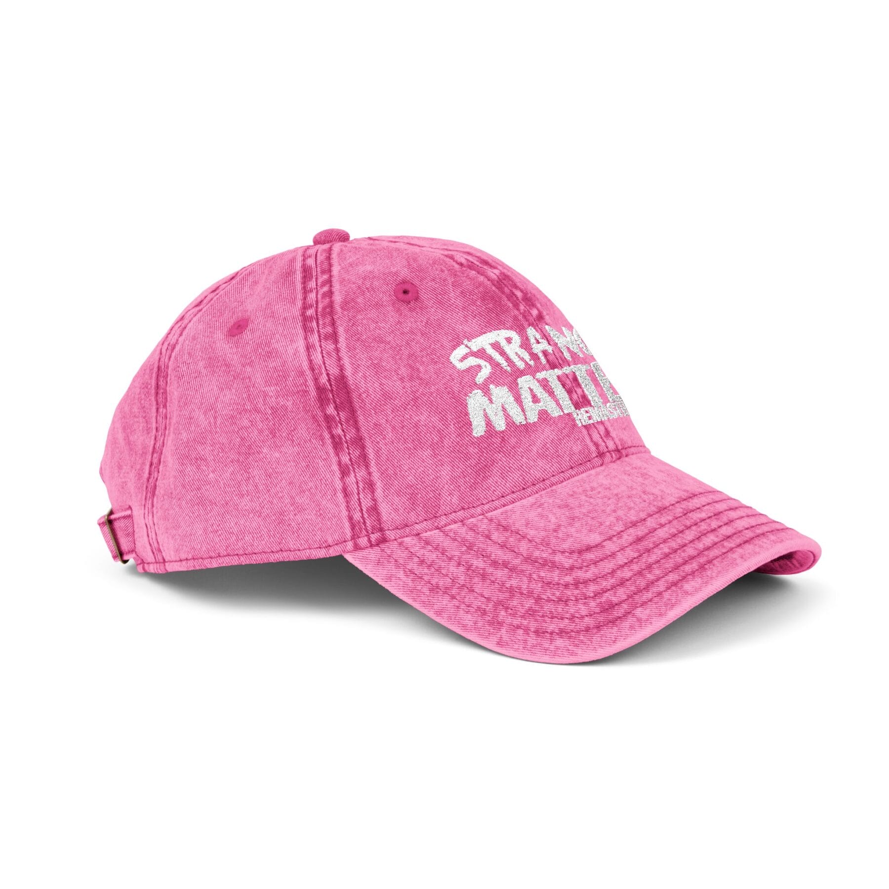 Vintage Cap with Embroidered 'Strange Matter' Design, Trendy Hat for Casual Outings, Perfect for Festivals, Gift for Friends, Summer [...] - Image 18